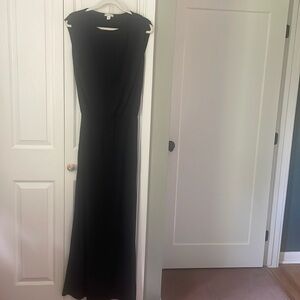 Long black Garnet Hill cap sleeve dress medium
